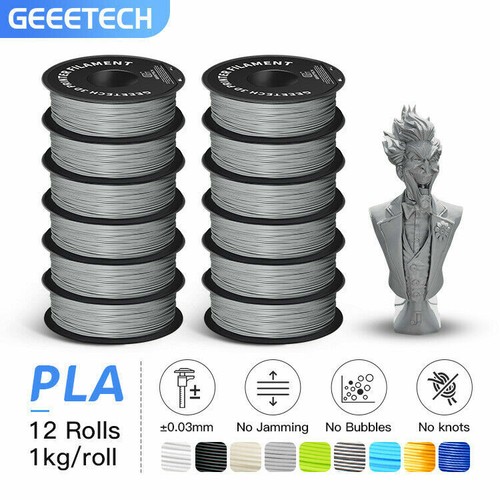 12/8 Rolls Total Geeetech 3D Printer Filament 1.75mm PETG Silk PLA Matte PLA - Picture 7 of 20