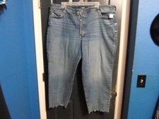 Old Navy Women's Jeans Size 28 High Rise O.G. Straight Ankle Fringe Bottom NWT