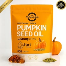 Pumpkin Seed Oil 1000mg + Saw Palmetto 300 Softgels | Prostate Support USA