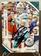 2010 Panini Gridiron Gear Chad Henne #77 In Person Autograph Card Miami Dolphins