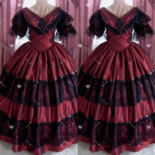 Victorian Wedding Dresses Vintage Lace 1960s Satin Bridal Gowns Custom Color