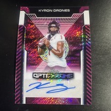 Leaf 2025 Optichrome Kyron Drones Autograph 2/8 Virginia Tech Football BA-KD1