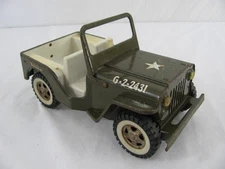 1960s Tonka Toys Pressed Steel Green G-2-2431 Military Army Jeep #251 Read!