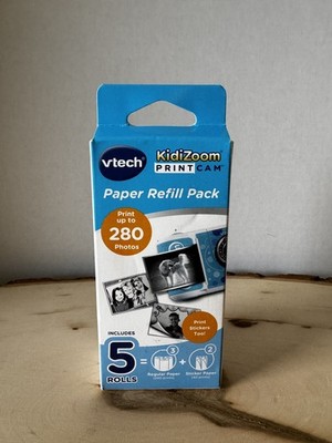 NEW - VTech KidiZoom PrintCam Paper Refill Pack; 5 Rolls (3 Regular + 2 Sticker)