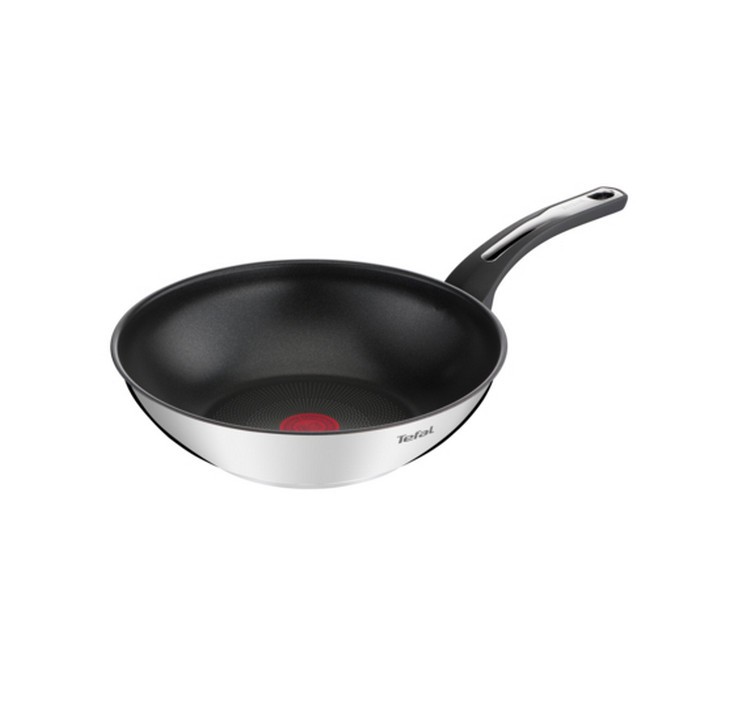 Wok Tefal inox 28cm e3001904 poêle profonde induction pour cuisine saine