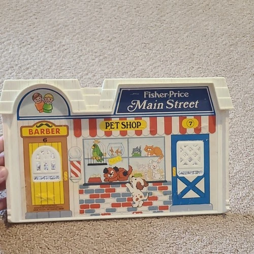 Fisher-Price Little People Main Street Vintage Playset 1970s Ages 3-7 Years