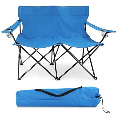 HaSteeL Double-Wide Outdoor Cuddle Chair: Portable 2-Person Foldable Fun!