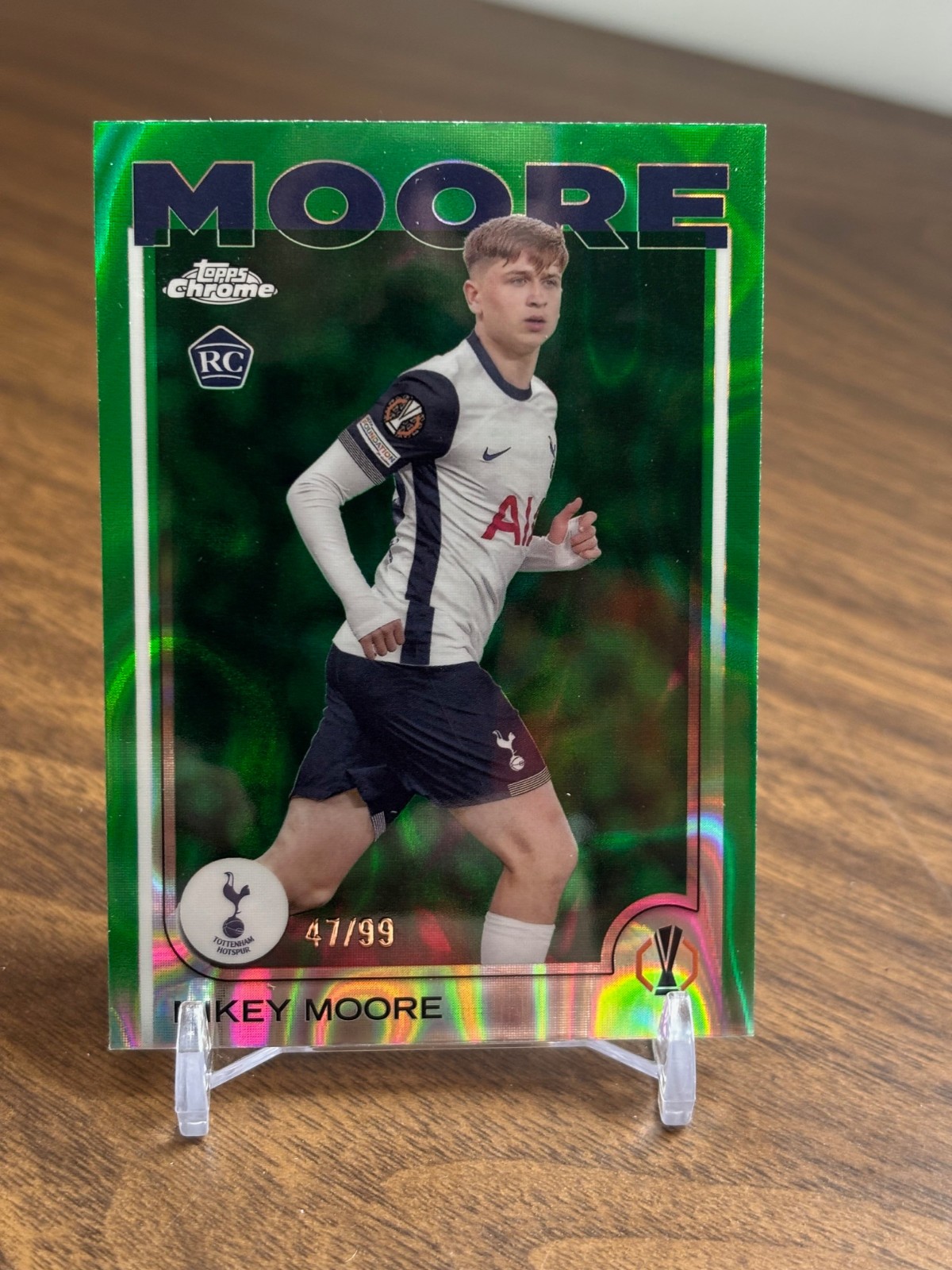 Mikey Moore 2024-25 Topps Chrome UCC #199 Green Lava Refractor /99 Rookie RC