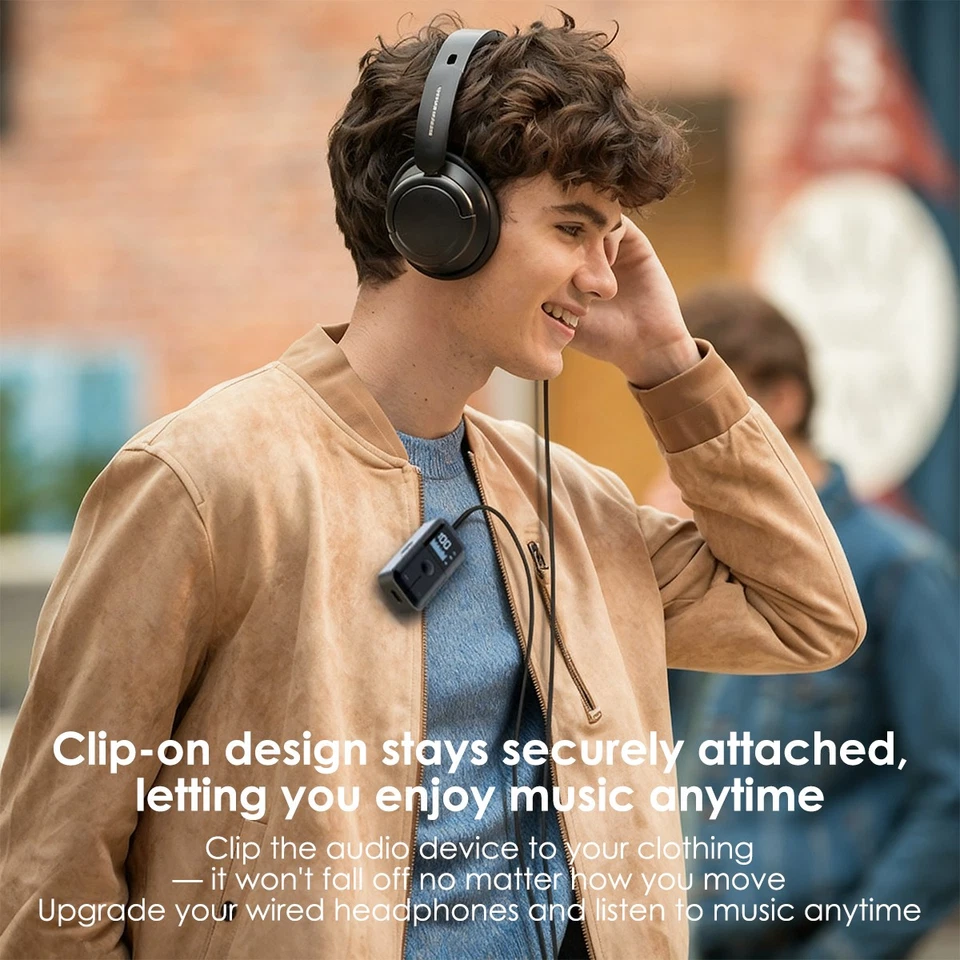 Bluetooth 5.4 Transmitter Receiver Combo with TF Card Slot 20H Playtime Type-C - Image 2 of 4