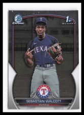 2023 Bowman Chrome Prospects #BCP-189 Sebastian Walcott Texas Rangers RC 1st