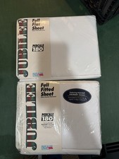 2 Vintage Jubilee Percale Full Flat Sheet 180 Thread Count NOS Made in USA White