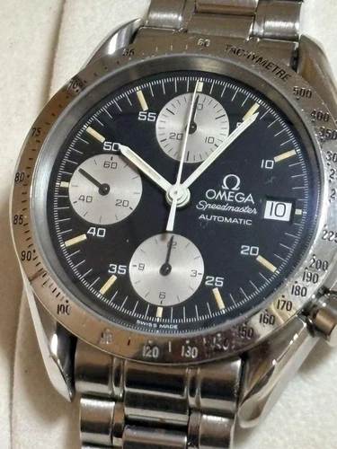 USED Omega Speedmaster 3511.50 Auto Chronograph Black Dial For Repair w/ Box F/S - Picture 3 of 19