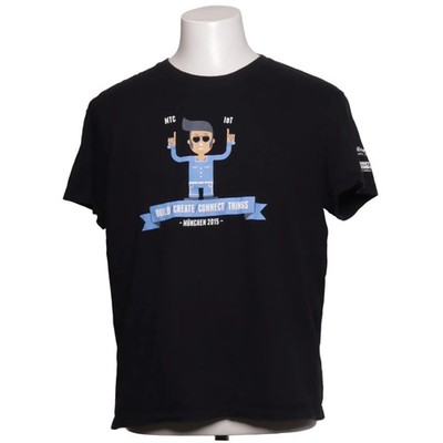 Stedman, T-shirt, Größe: L, Classic-T, Schwarz, Baumwolle, Print, Herren #nqG