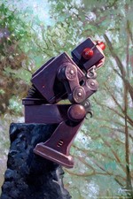 Robots The Collator by Eric Joyner Laminated Dry Erase Wall Poster 12x18