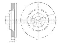 2X Metelli Bremsscheibe 23-1006C FüR Chevrolet Opel Saab