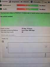 Seagate ST1000DX001 1 TB 3.5 SATA III Desktop Hybrid SSHD Drive 100% health #y20