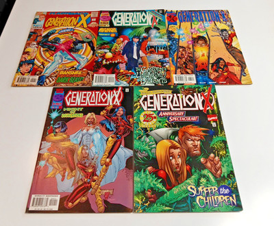 Generation X Mixed Lot Of 5 Comics Including #1! #'s 19, 24,25 & 65 