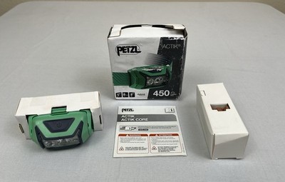 Petzl Actik Advanced Series Red Lighting Headlamp Green Made In France Brand New