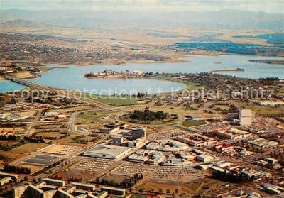 Canberra Australia Civic Centre on the shores of Lake Burley Griffin City Hall