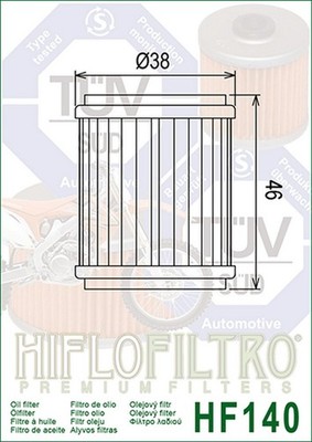Road Passion Filtro Olio Motore Per YAMAHA YZ450F (2009-2016) E YZ450FX (2016). Ricambio Originale Qualità Premium (5D3-13440-00). - 4