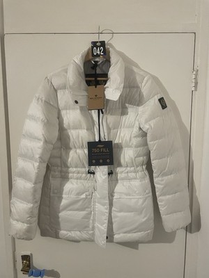 Belstaff Chase Coat 750 Fill Down Insulation  White Size 8 Brand New With Tags