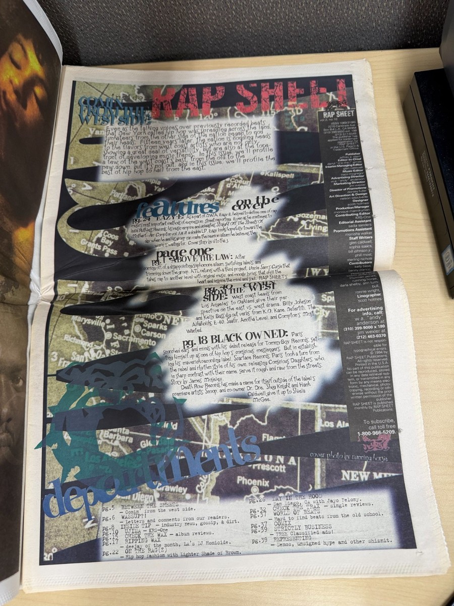 Rap Sheet Newspaper (October 1994) - EAZY-E/N.W.A./Eric Wright/G