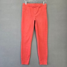 Spanx Pink Coral Jegging Jeans Stretch Skinny Pull-On High Rise Women's Size L