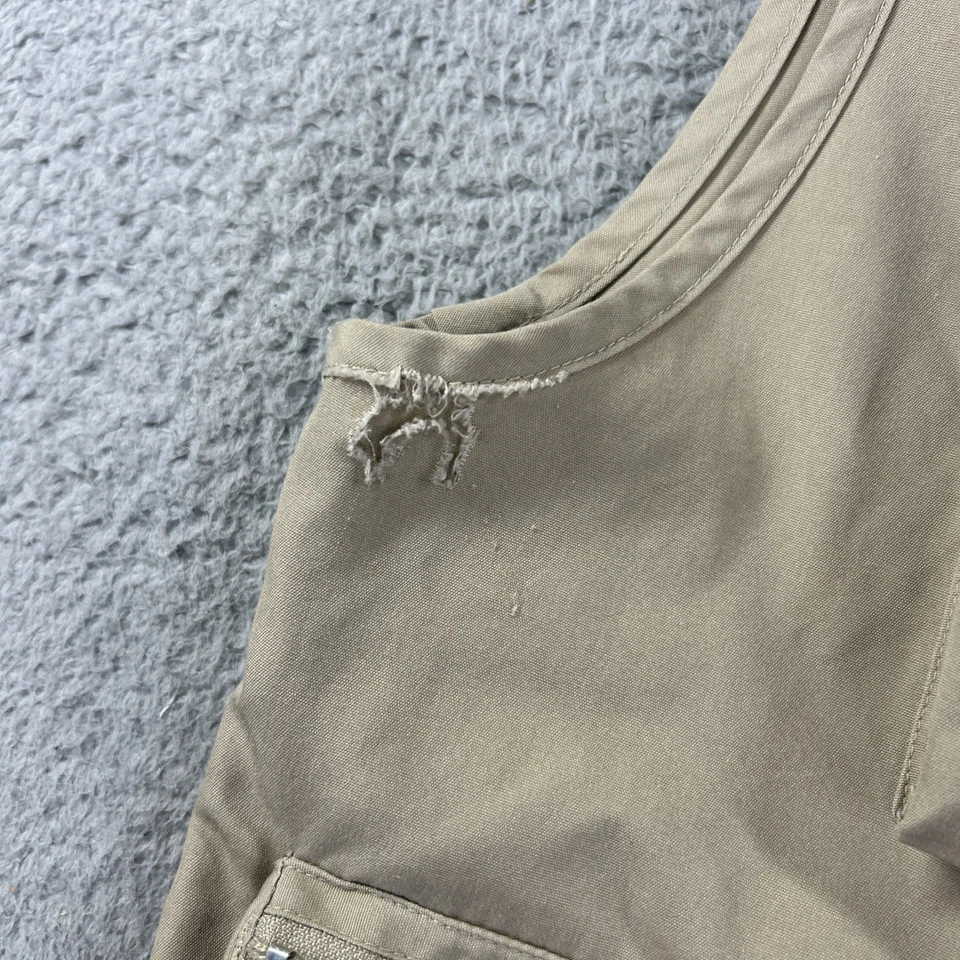 LL Bean Vest Mens Medium Tan Outdoor Utility Safari Guide Fishing Hunting Camp - Image 3 of 4