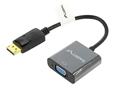 AD-0002-BK Adapter Displayport Stecker,VGA-Buchse 0,2m DisplayPort 1.1 LANBERG