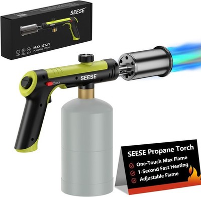 SEESE Powerful Propane Torch Gun,Kitchen Cooking Torch With One-Touch Max Fir...