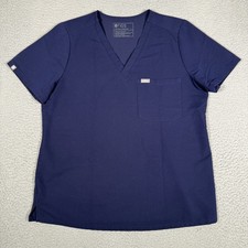 Figs Scrub Top Womens Large Navy Catarina One-Pocket Workwear Medical Nursing