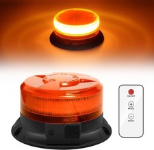 Rechargeable Amber LED Beacon Light Wireless with Remote Magnetic Emergency