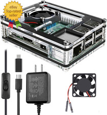 Raspberry Pi 3 B Case with Fan Cooling Pi 3B Case with 3 Pcs Heat-Sinks 5V