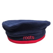 VINTAGE Roots NWT USA Olympic Team 2002 Winter Games Fleece Beret Hat Navy Red