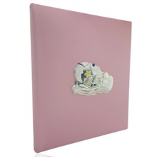 Album foto diario rosa 20x25 notte stellata con tartaruga che dorme in argento
