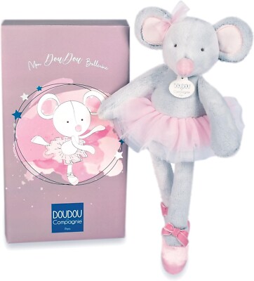 Doudou Stoffpuppe Ballerina Maus 35 cm Erstlingspuppe Schmusepuppe Kuscheltier
