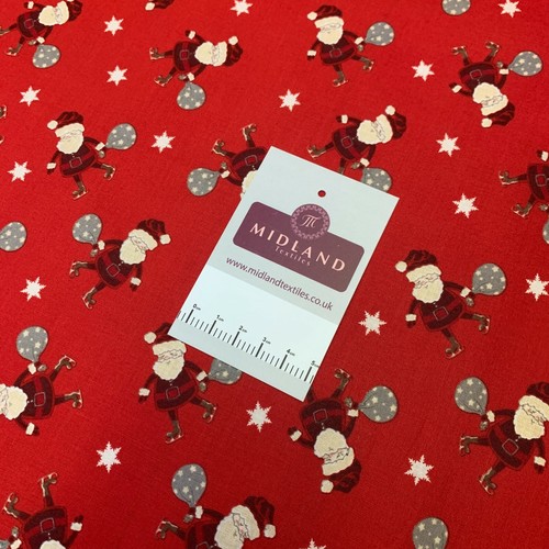 £5.99 Christmas Xmas 100% Cotton Prints fabric M1500 Mtex - Picture 8 of 22