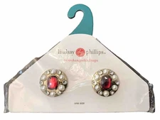 Pair of Lindsay Phillips Interchangeable Jeweled Lucy Shoe Snaps NEW