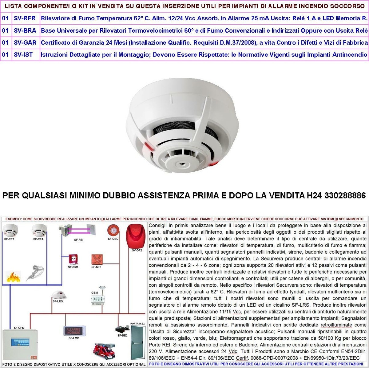 Supporto Magnetico Per Rilevatore Di Fumo - Montaggio Senza Viti Con Adesivo, Diametro 70mm - Foto 8