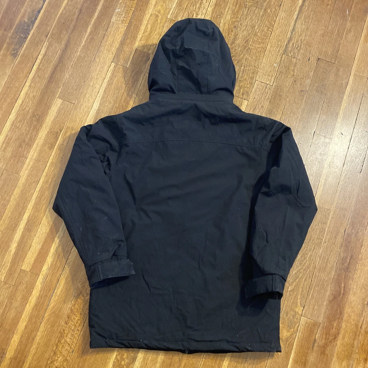 Whataburger Adult Small Full Zip Parka Jacket Employee Uniform Hooded Black