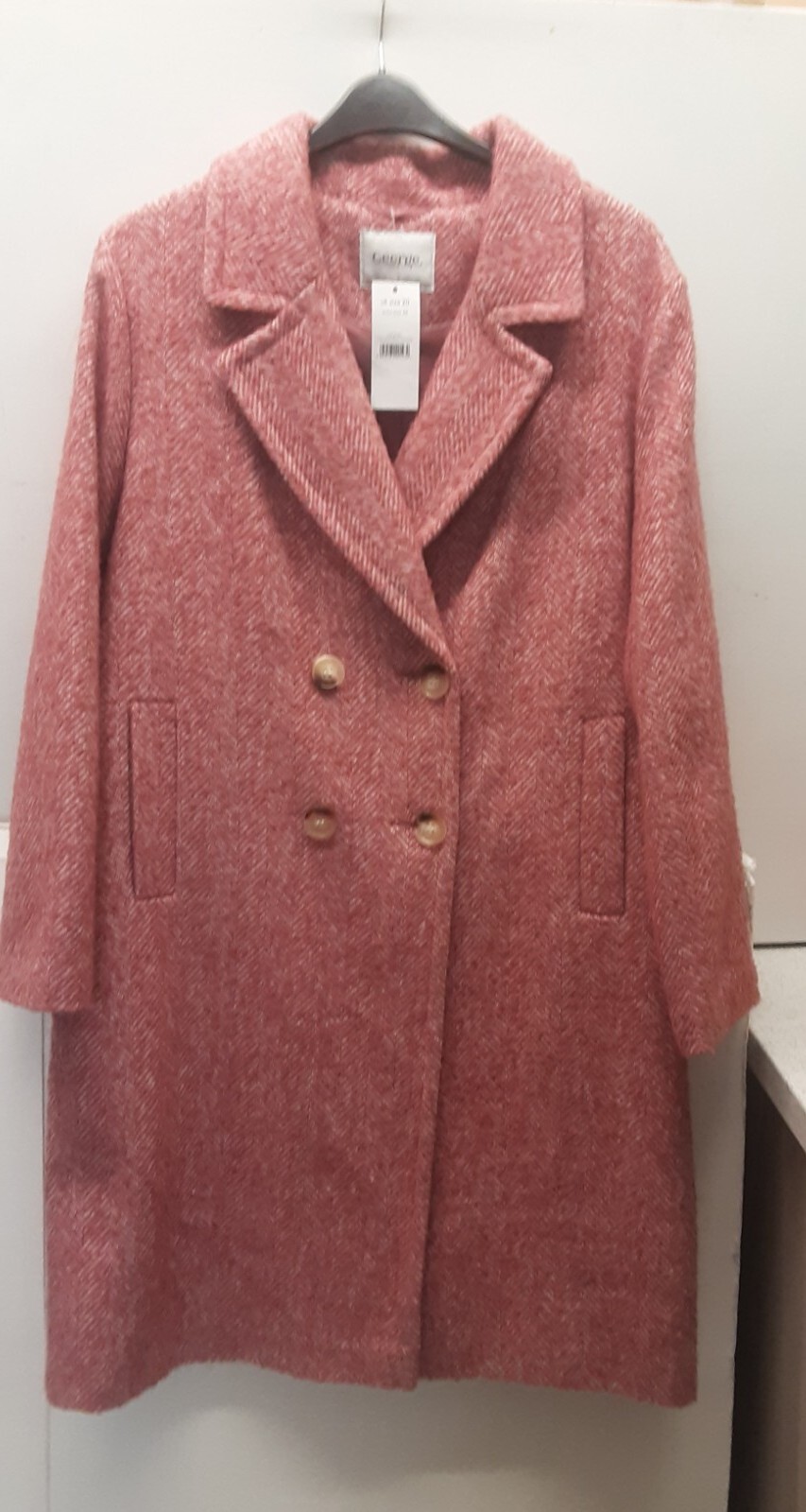 COAT SIZE 20 DOUBLE BREAST HEARING WEAVE RED B.N.W.T GEORGE