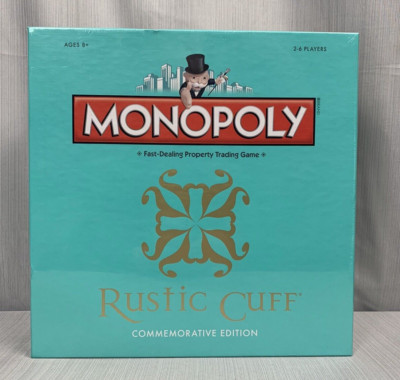 Rustic Cuff Monopoly Game Commemorative Edition 2016 Ages 8+ Sealed Family night