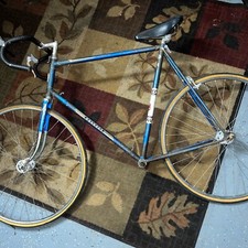 Set telaio vintage Peugeot Aztec 63 cm Record Du Monde blu Francia 120 mm 700 cc