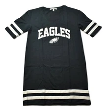 Junk Food Womens NFL Philadelphia Eagles V-Neck Half Sleeve Dress New XS, S, M
