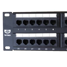 Tuff Jacks Cat5e 48 Port Patch Panel 19" Rack Mount  FREE Same Day Shipping