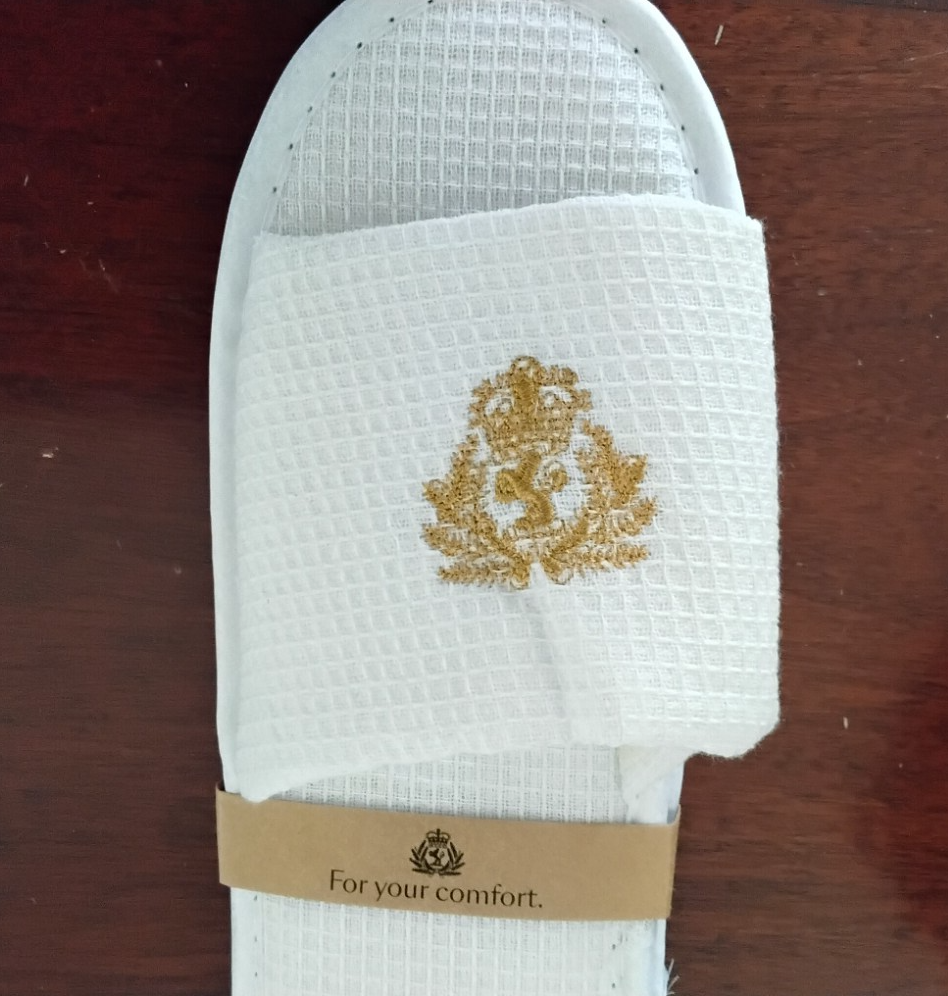 SAOLA One pair New Cunard cabin spa slippers only available on ship