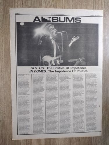 Elvis Costello - Armed Forces Album Review - 1979  MUSIC advert page  16 X 11 in - Picture 1 of 4