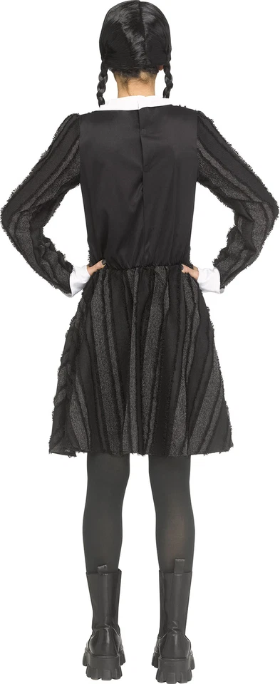 Disfraz Creepy Coed Wednesday ADULTO Mujer NUEVO Vestido Foto 2 de 3