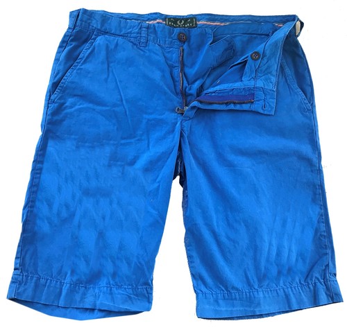 Bermuda Fred Perry Uomo Pantaloncini Azzurro Men Bermuda Shorts Stretch  Light Bl | eBay