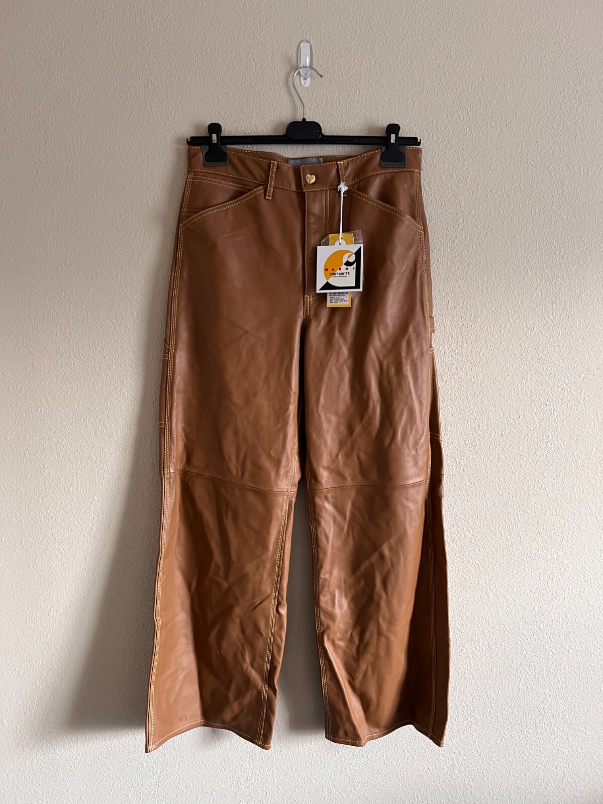 Marni Carhartt WIP Leather Chore Jacket and Single Knee Pants - NEW image 10